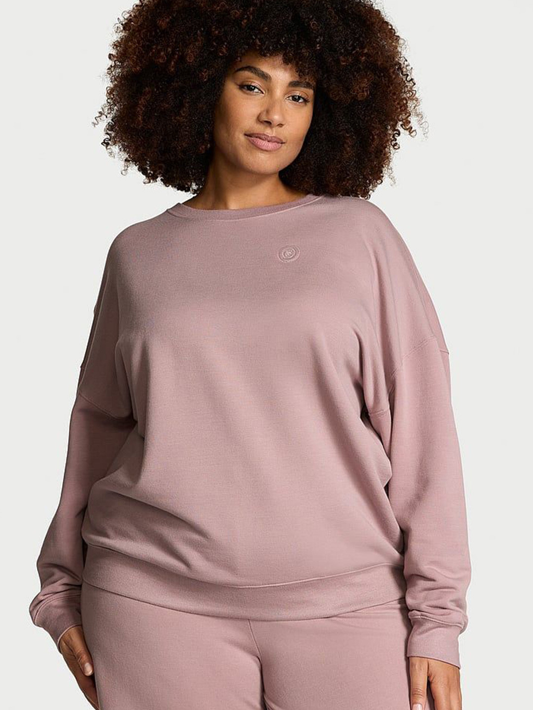 Victoria's Secret Brushed Women Brad Logo Printed Round Neck Sweatshirt