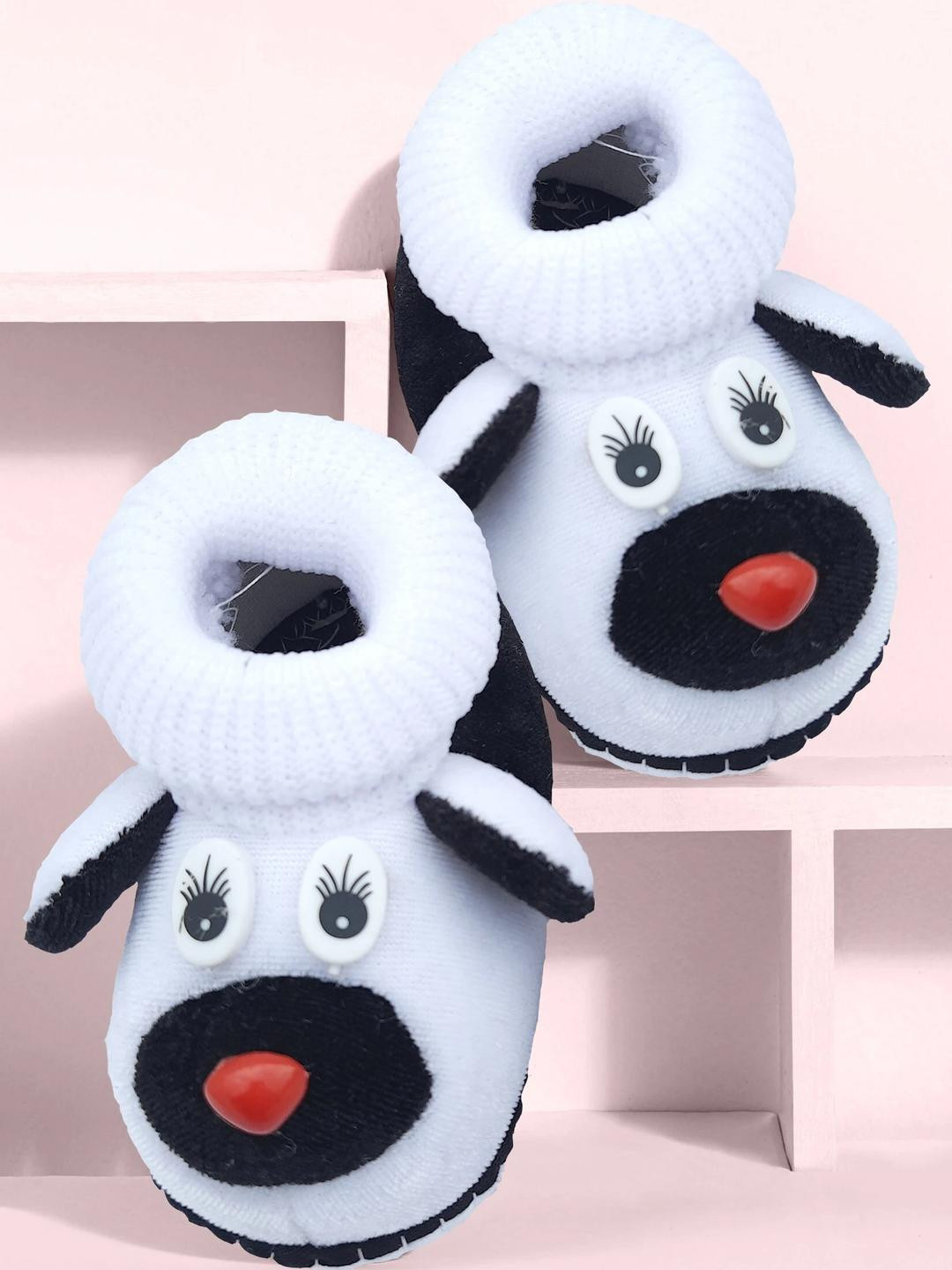 LMN CHILD CARE Unisex Kids Animal Faced Cotton Booties