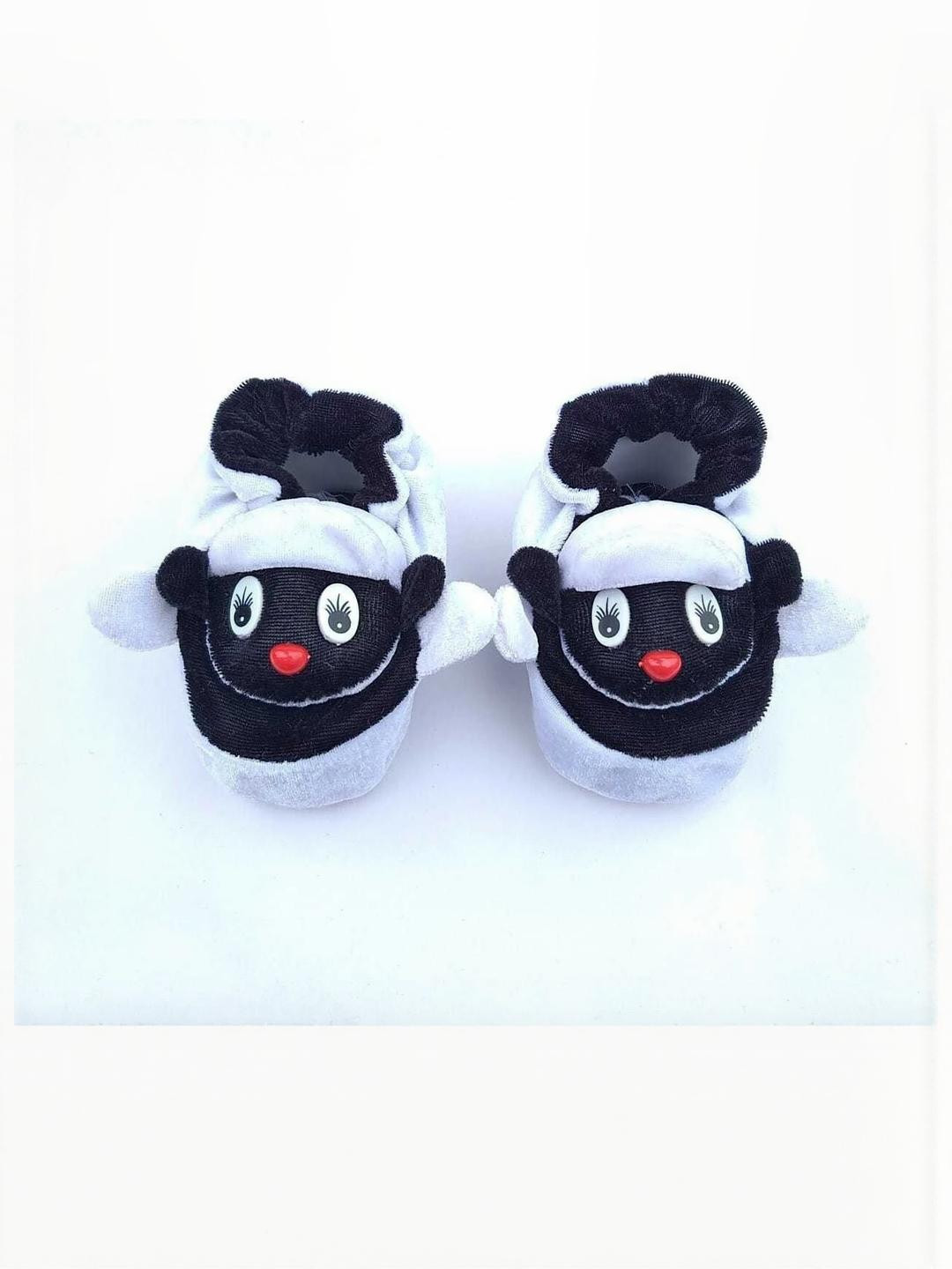 LMN CHILD CARE Kids-Unisex Red Cotton Booties