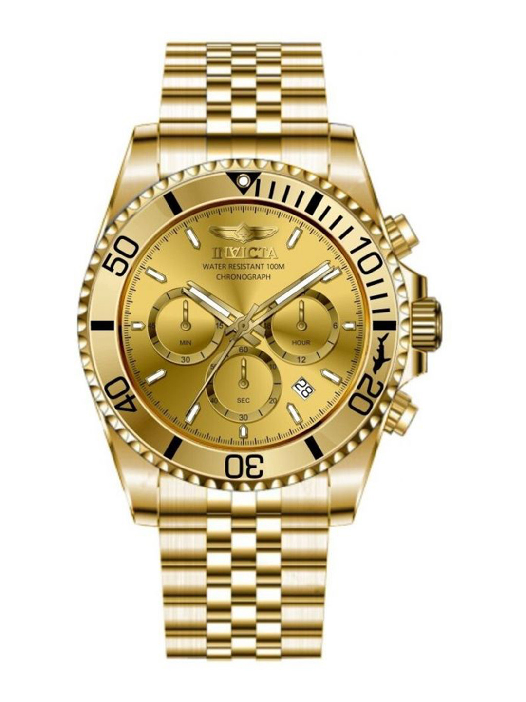 Invicta Pro Diver Men Patterned Dial & Stainless Steel Straps Analogue Watch 48382