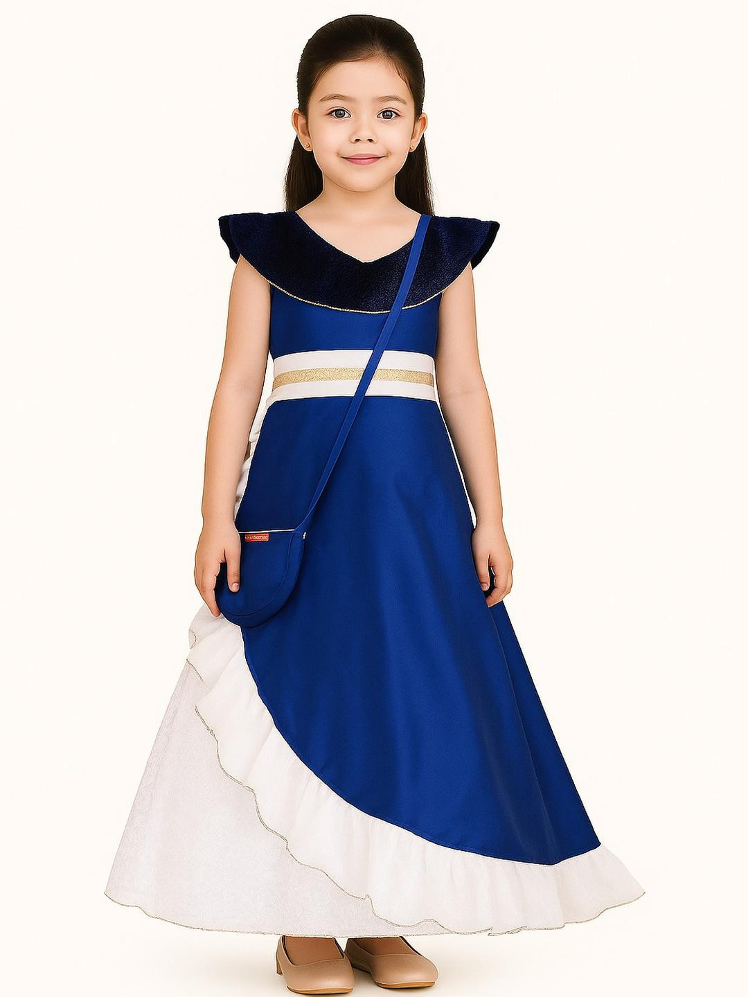 My Lil Princess Royal Blue A-Line Maxi Dress