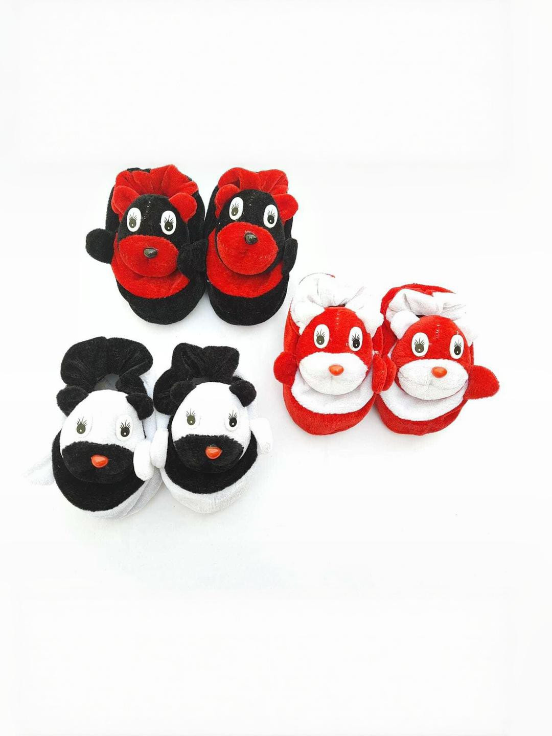 LMN CHILD CARE 3 pair Kids Cotton Booties