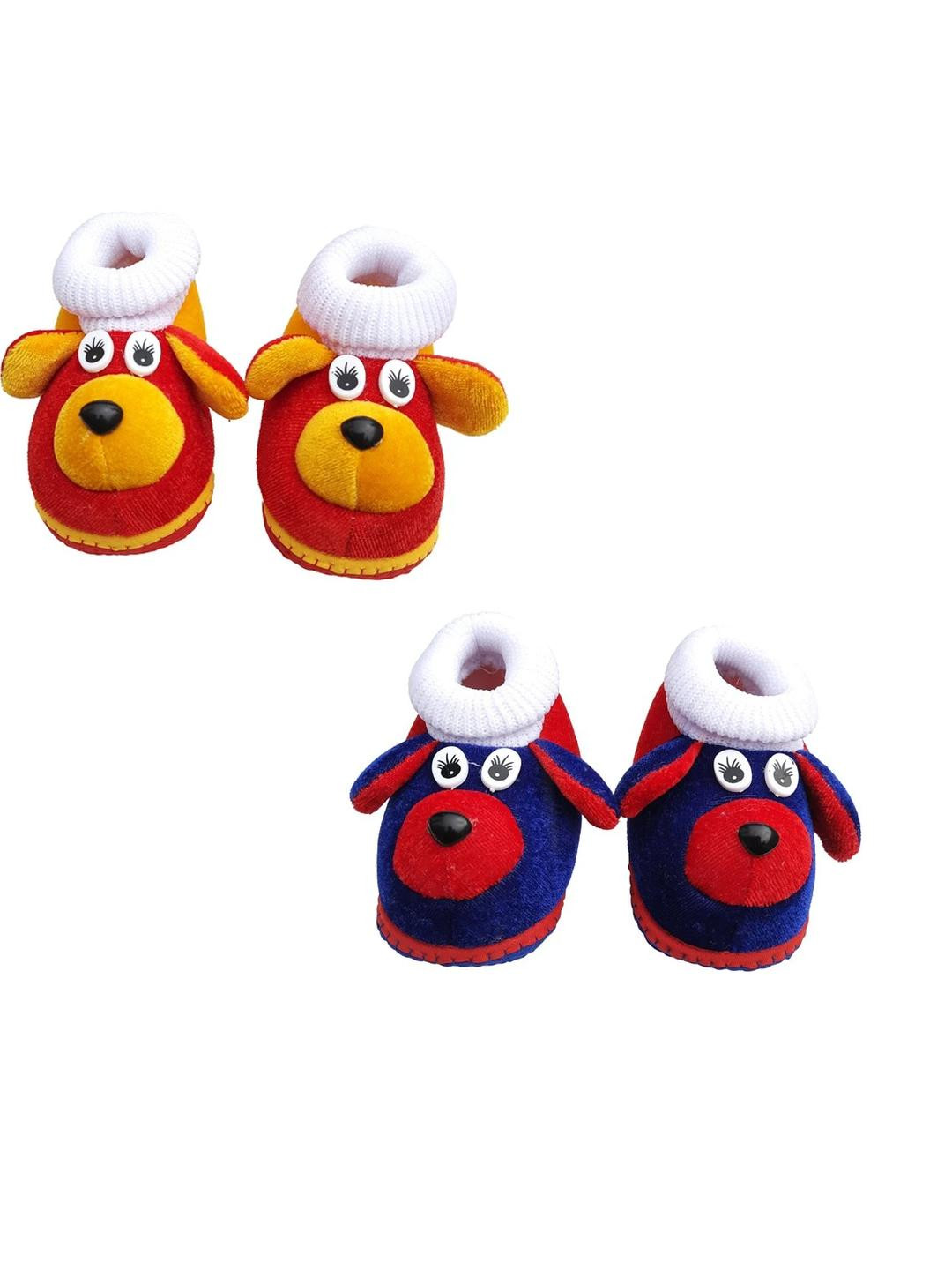 LMN CHILD CARE Pair of 2 Unisex Kids Cotton Booties