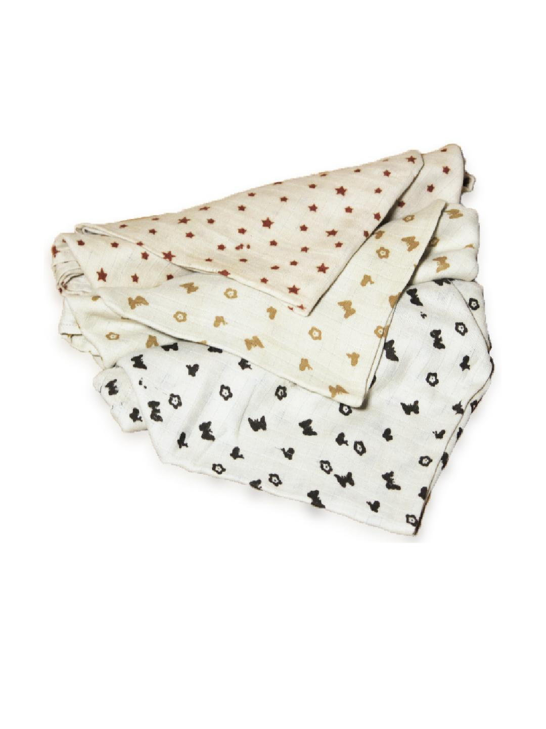 GRAZIO Kids 3 Peices Ajrakh Print Muslin Cloth