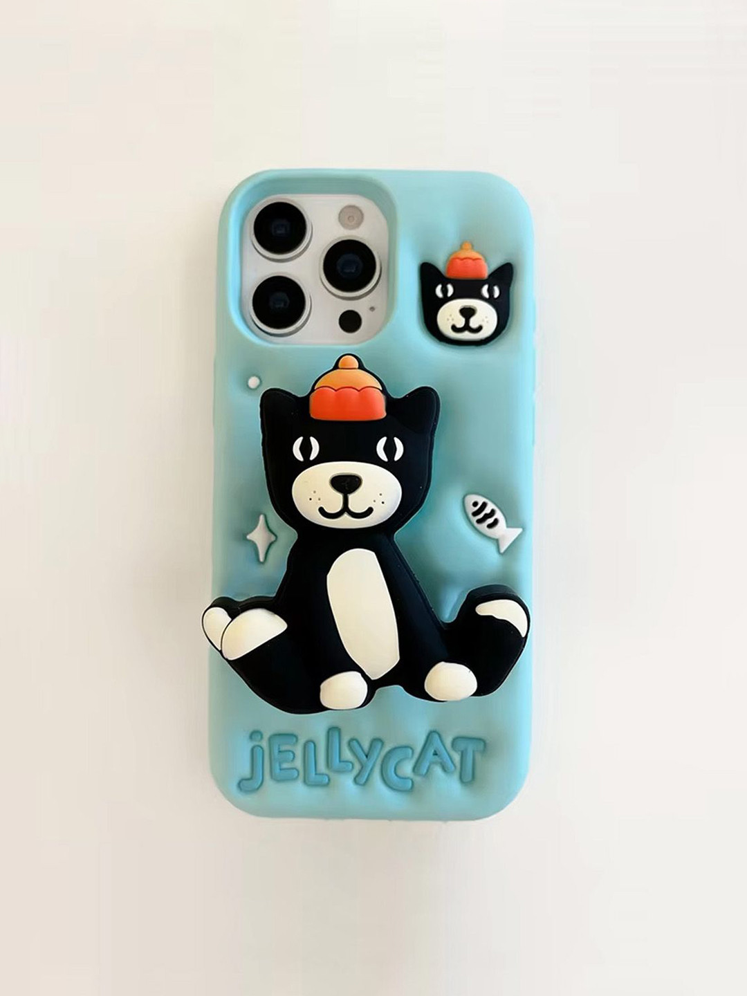 TREEMODA Cartoon Characters Printed iPhone 16 Pro Back Case with Silicone Pop-Up