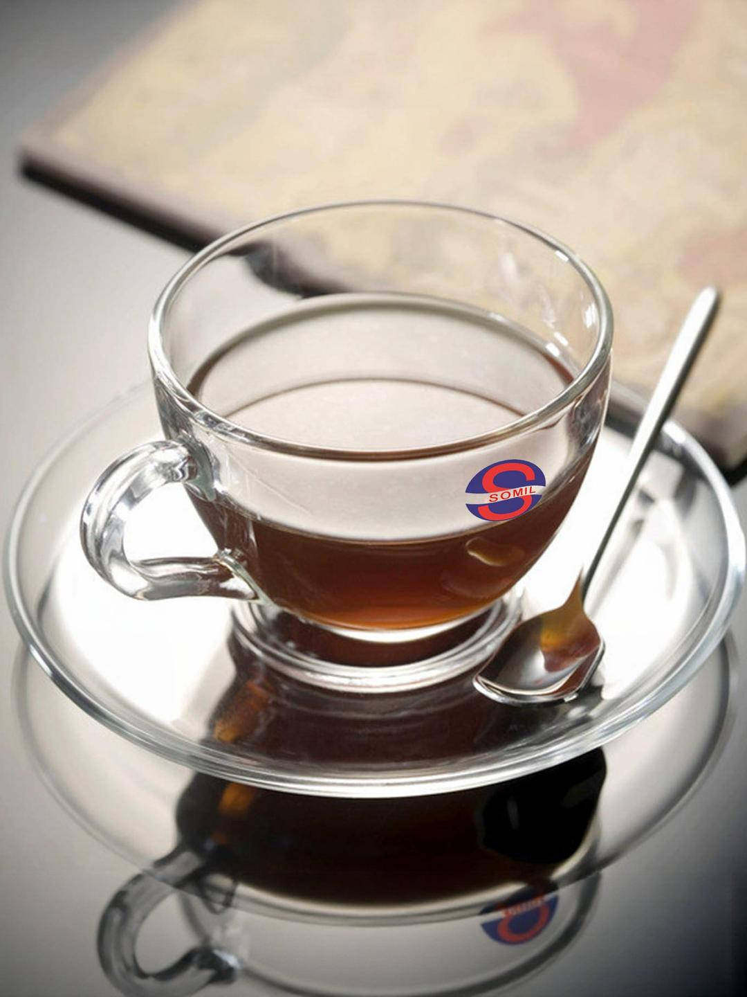 Somil Designer Stylish Cup & Saucer Set of 1, for Serving Tea, Coffee and Other Drinking Baverage, Cup-170 ml, Plate- 60 ml ml