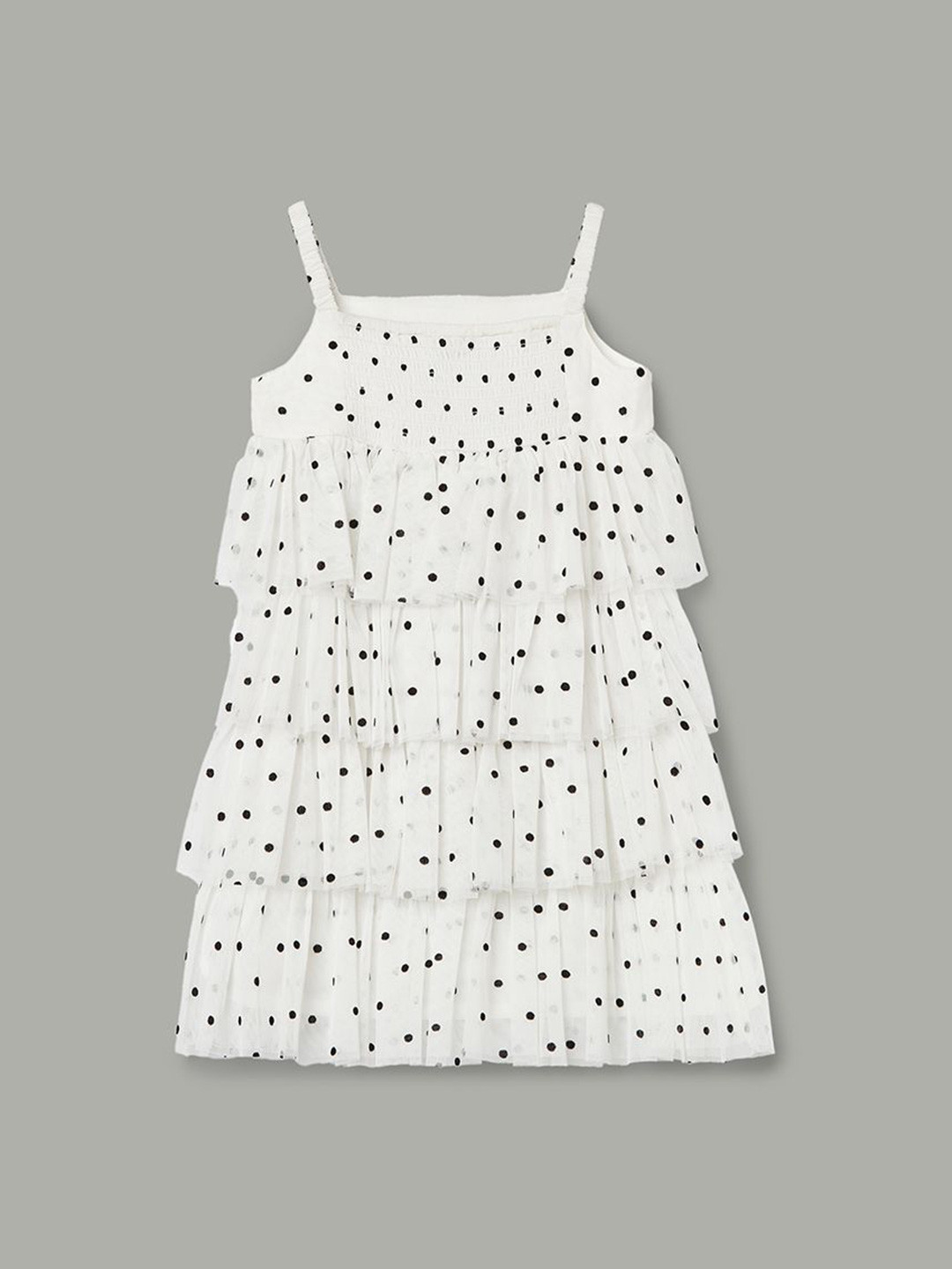 Fame Forever by Lifestyle Girls Polka Dots Layered A-Line Dress