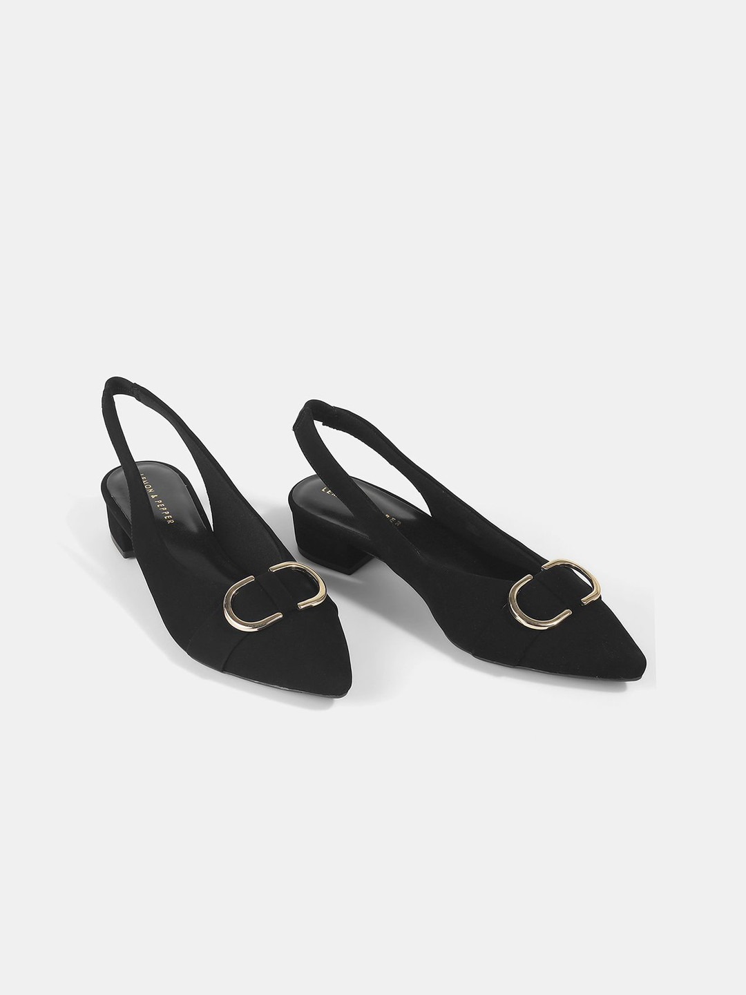 LEMON & PEPPER Women Block Mules with Backstrap