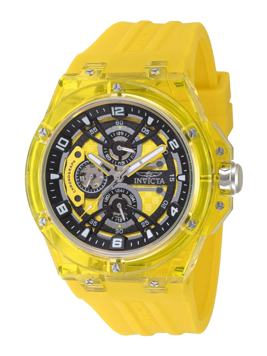 Invicta Racing Men Patterned Dial Chronograph Quartz Analogue Watch 48802