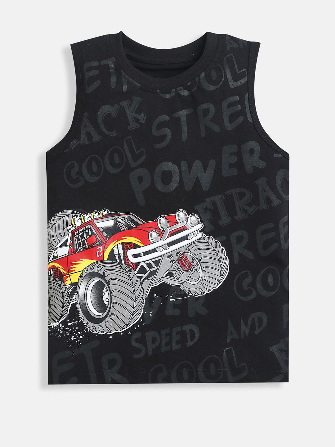 Adorn In Style Boys Black Tshirts