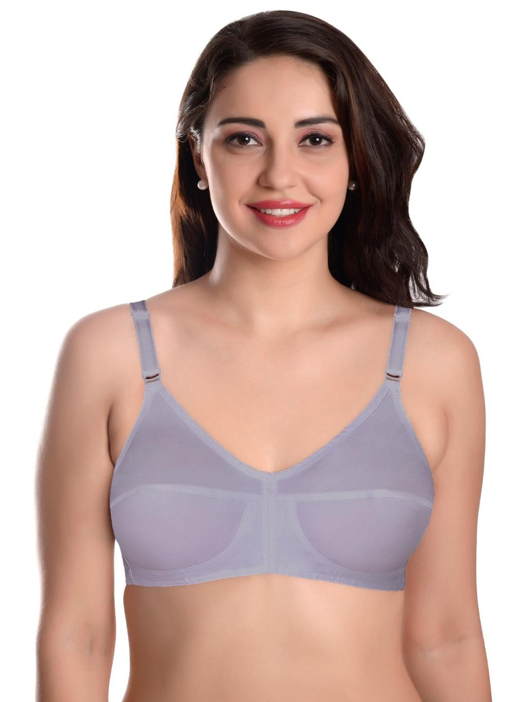 FEATHER LINE Grey Bra Full Coverage