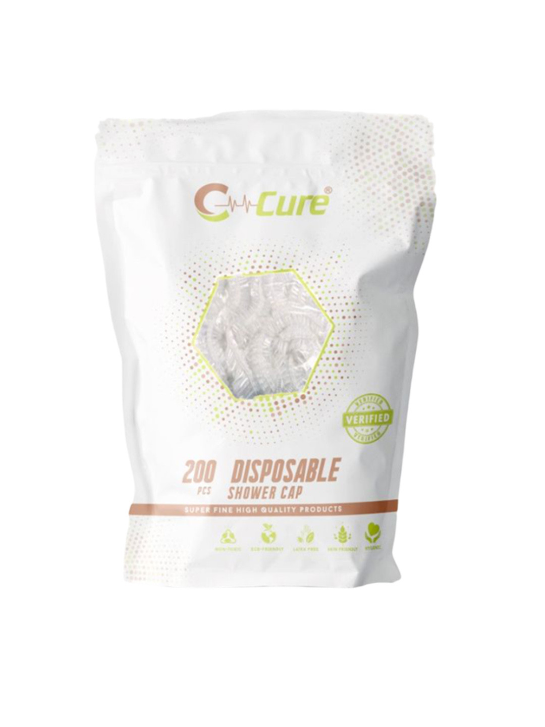 C-Cure Definition of Quality Disposable Waterproof Protection Shower Cap - 200 Pcs