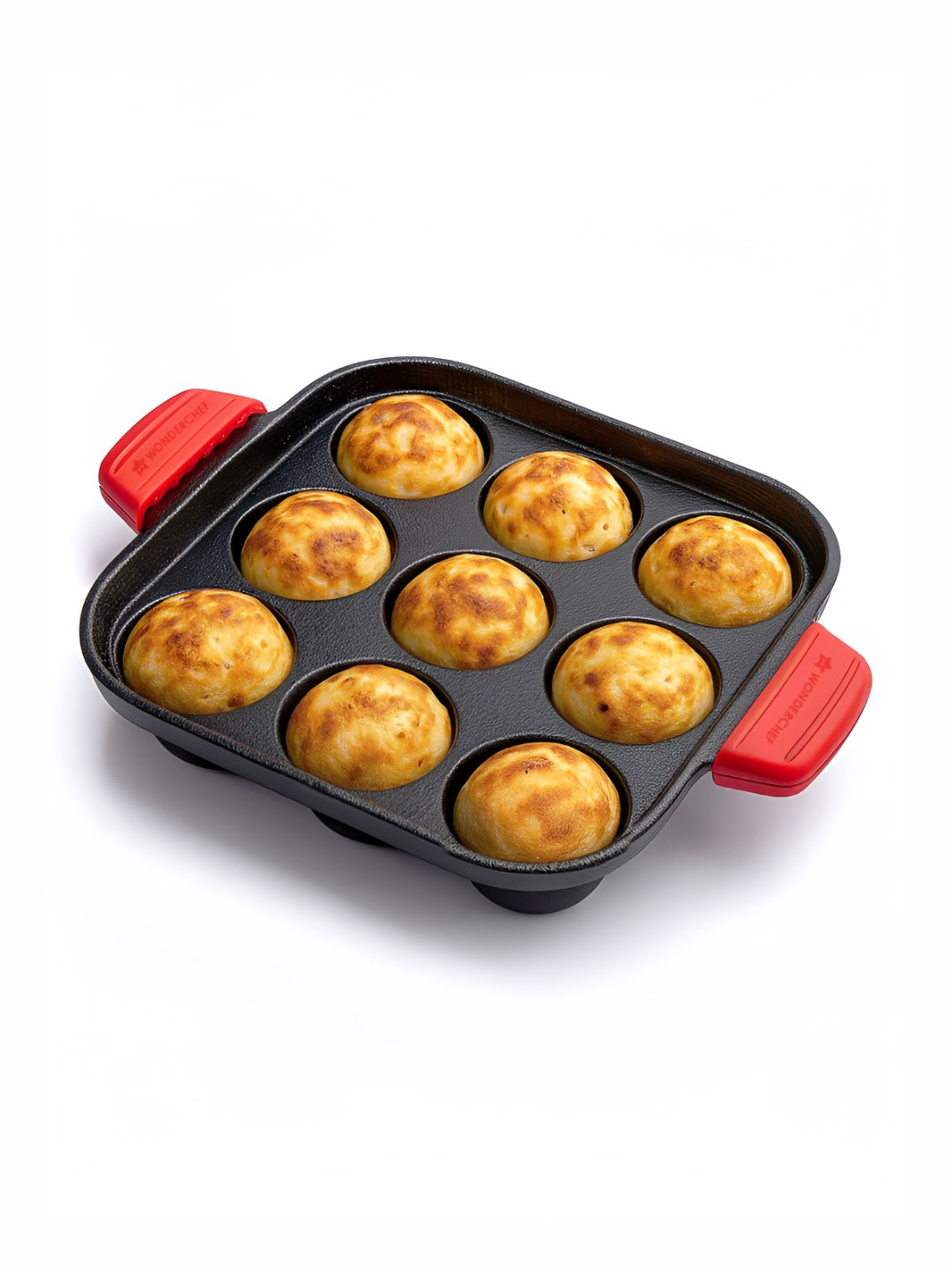 Wonderchef Forza Black & Red Induction Base Cast Iron Pan