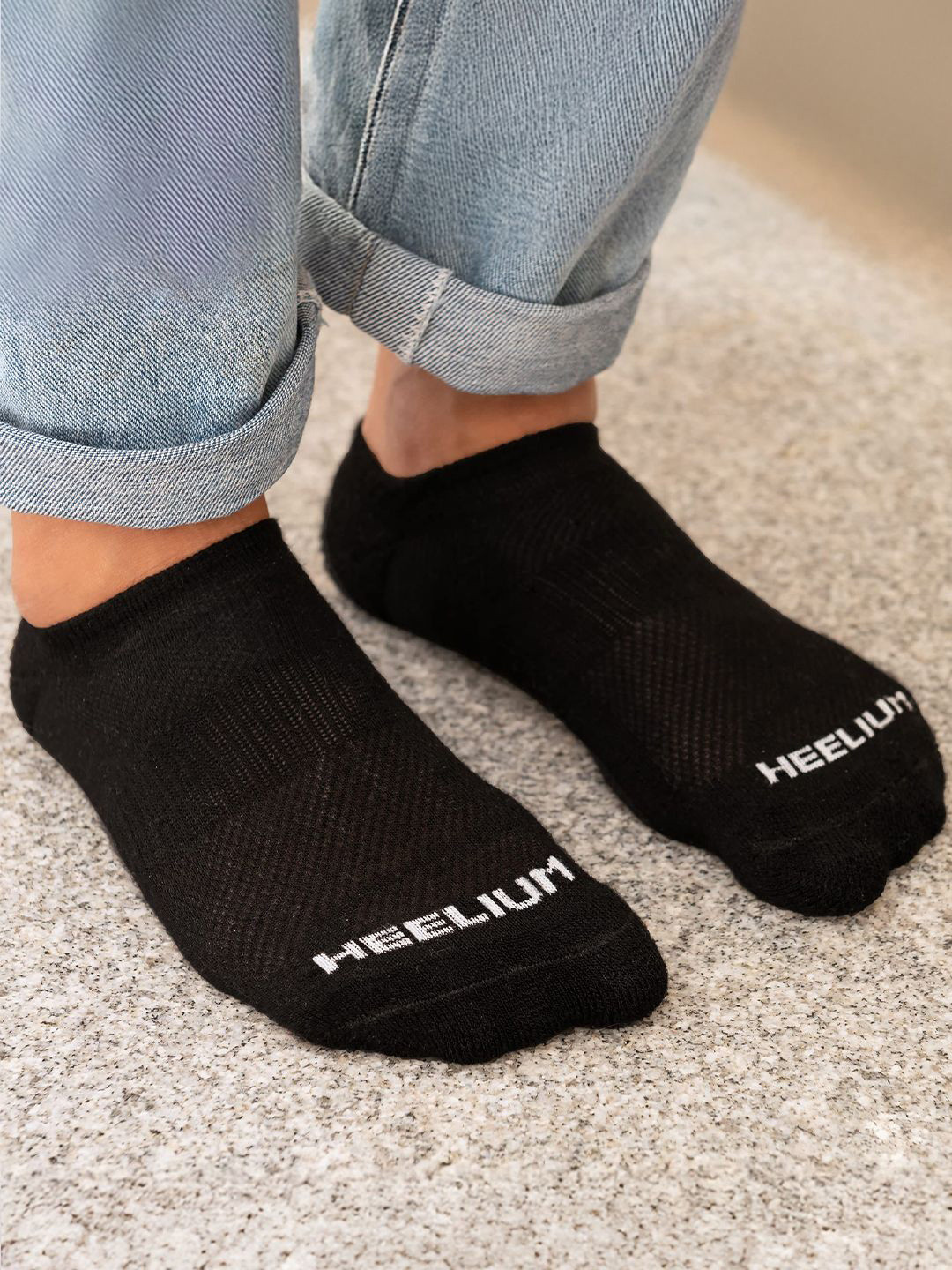 Heelium Men Printed Ankle Length Ultra-Soft, Thin & Breathable Socks
