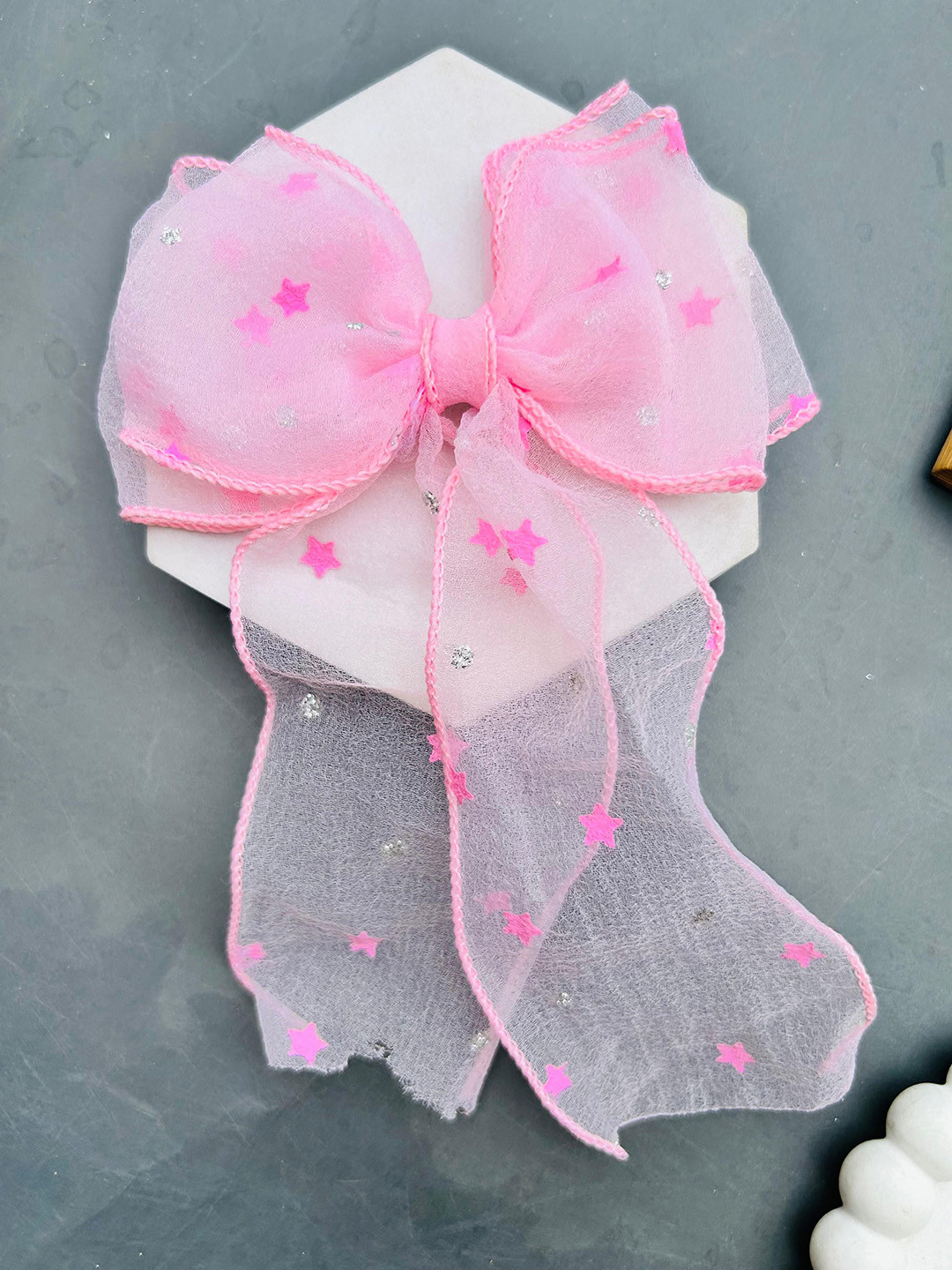 Radhya Accessories Women Twinkle Star Princess Hair Bow Clip