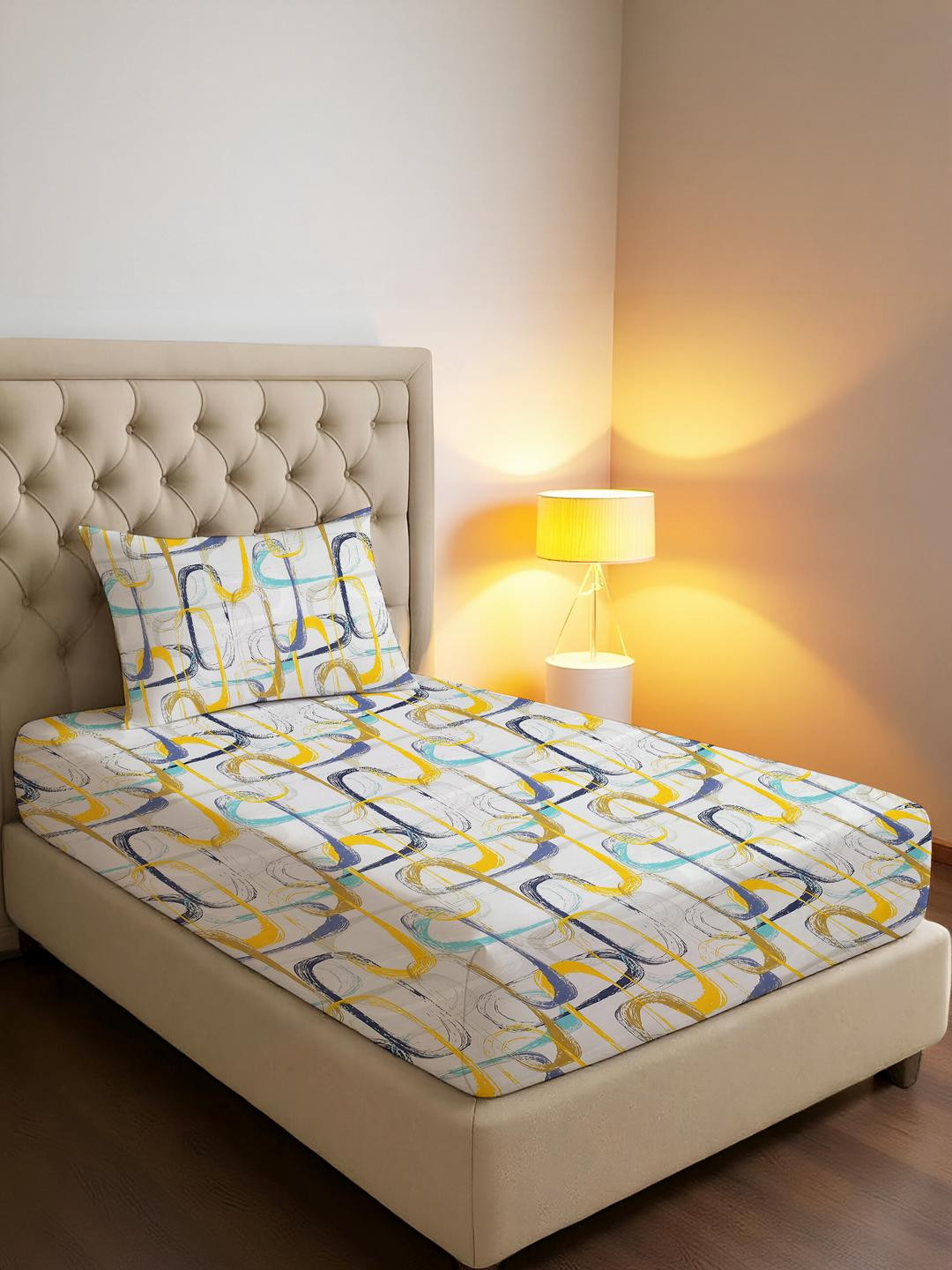 IVAZA Unisex Yellow Bedsheets