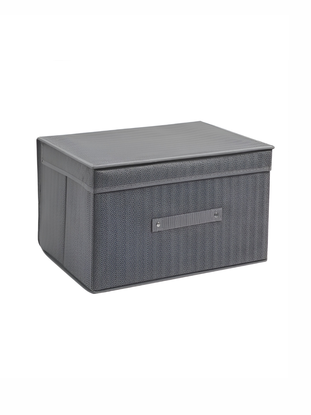 HomeStorie Grey Multi-Utility Cloth Storage Box Organisers for Wardrobe - Medium