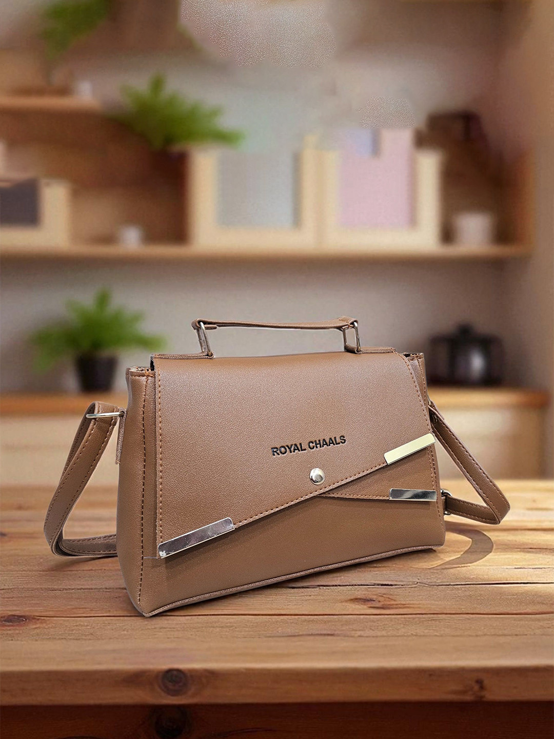 ROYAL CHAALS Brand Logo Self Design Crossbody Sling Bag