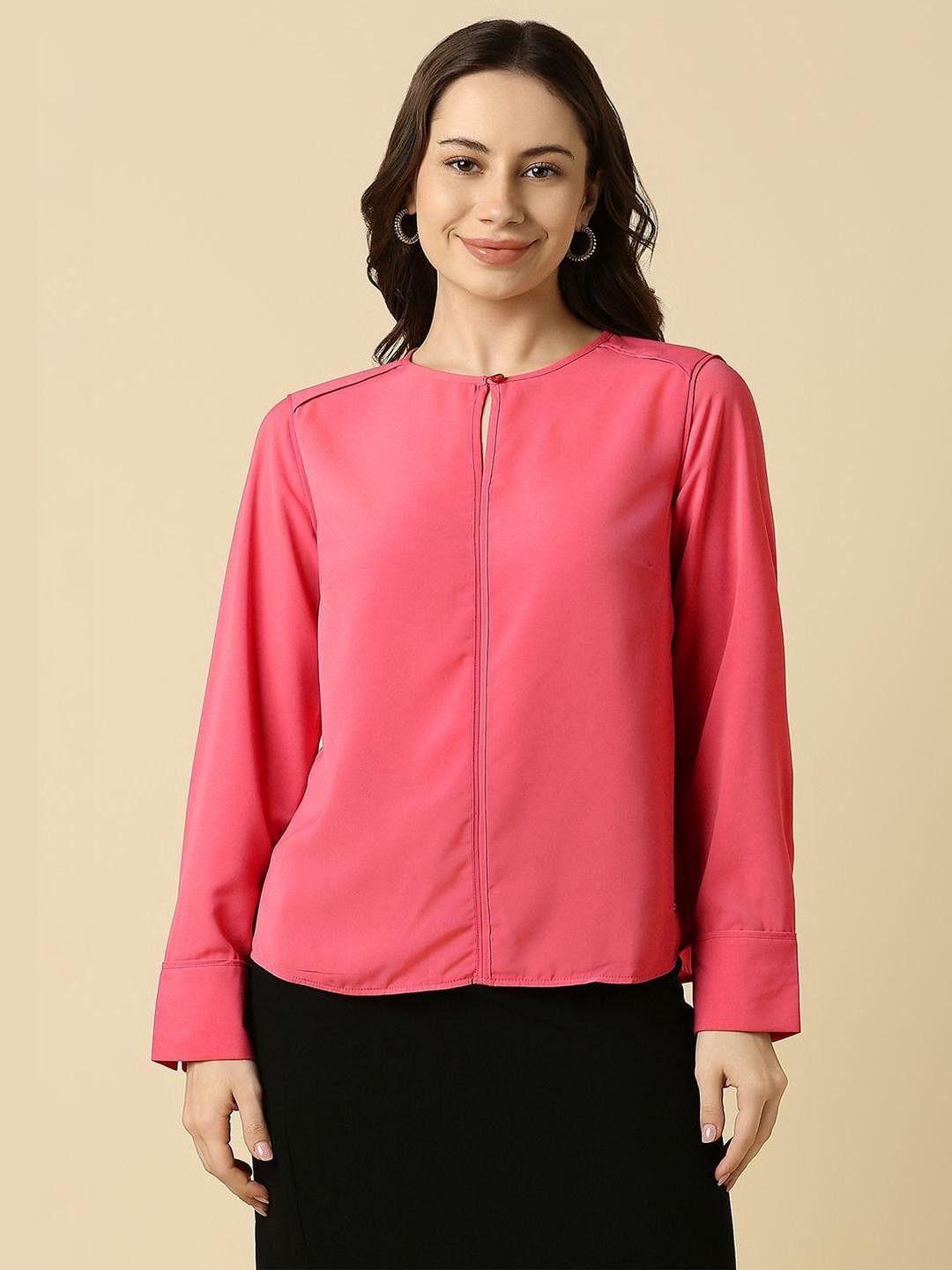 Allen Solly Woman Cuffed Sleeves Formal Top