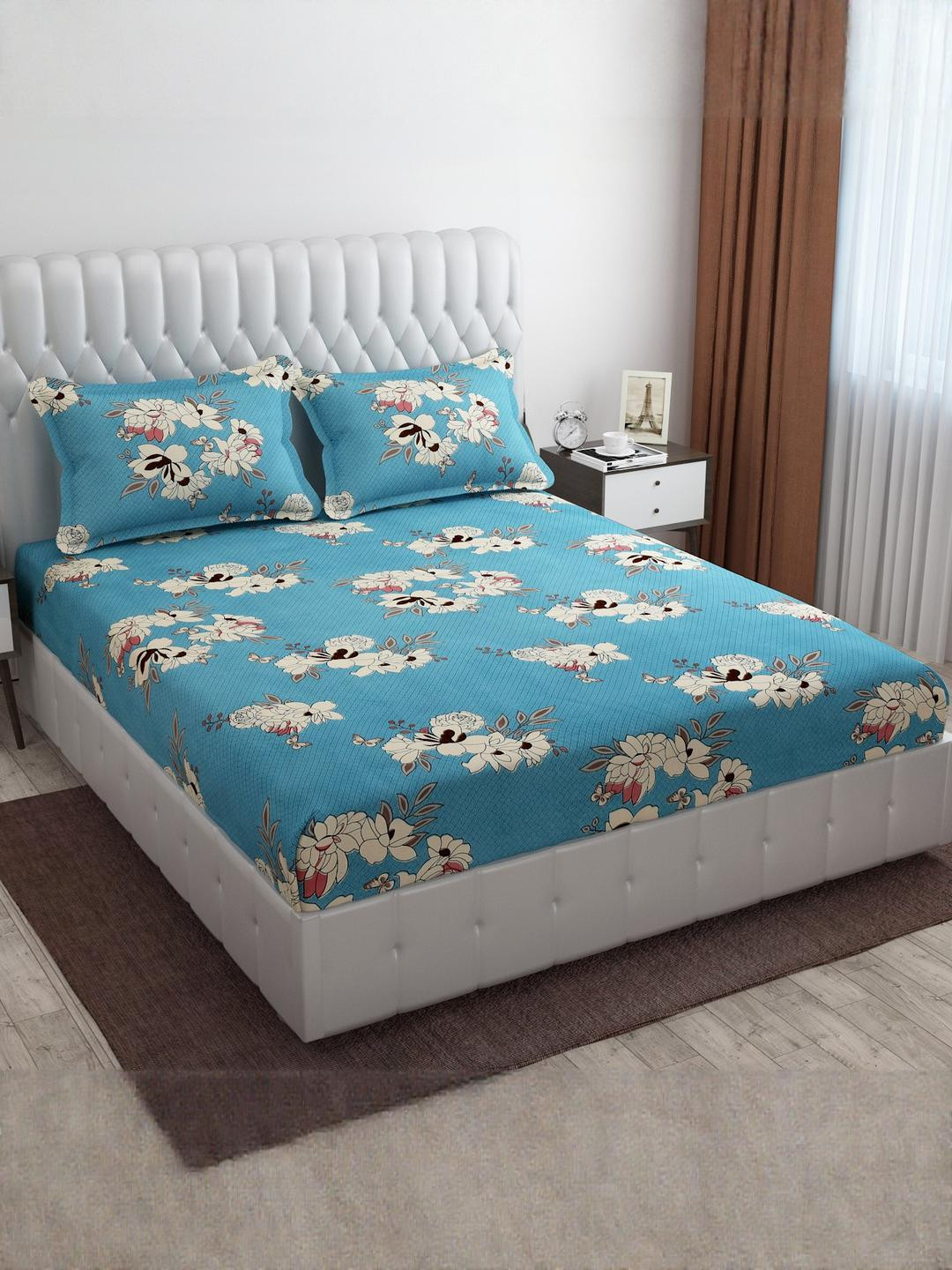 Cotton Bolls Textiles Unisex Multi Bedsheets