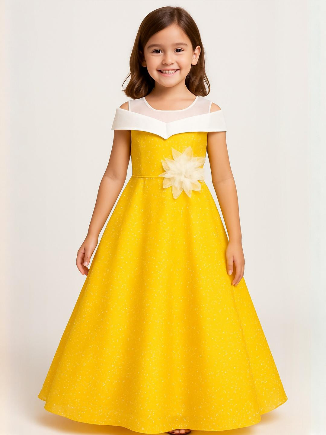 My Lil Princess Embellished Cold-Shoulder A-Line Maxi Dress