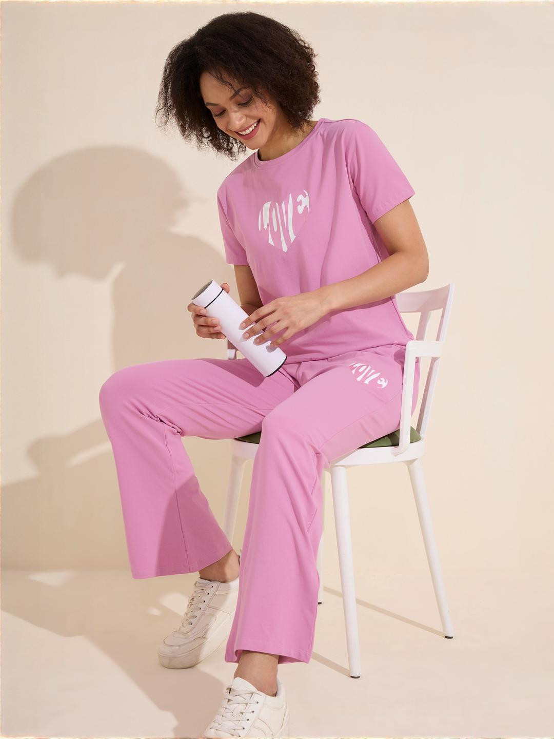 LOTIK Women's Cotton Lycra Night suit