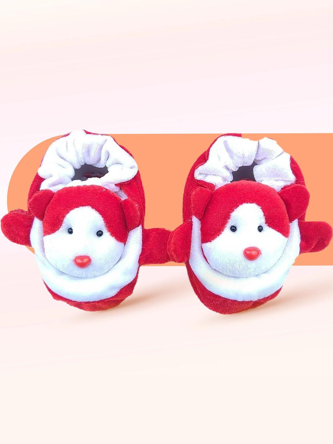 LMN CHILD CARE Kids Pink Cartoon Character Cotton Booties