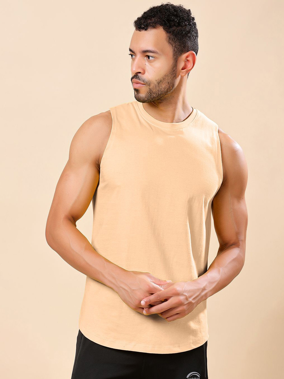 Friskers Round Neck Pure Cotton Gym Vest 170725AE-32