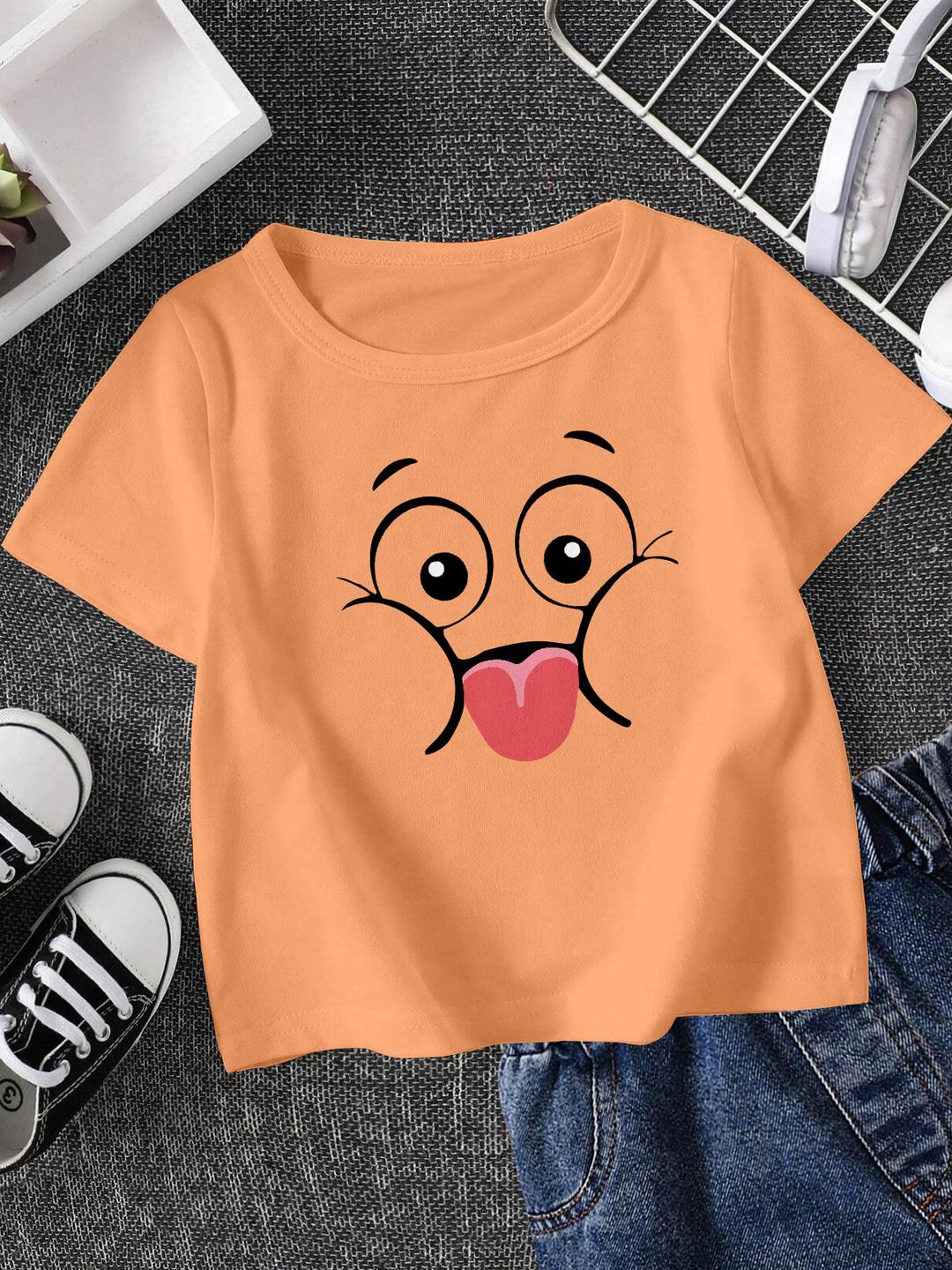 FIONAA TRENDZ Kids Peach Tshirts