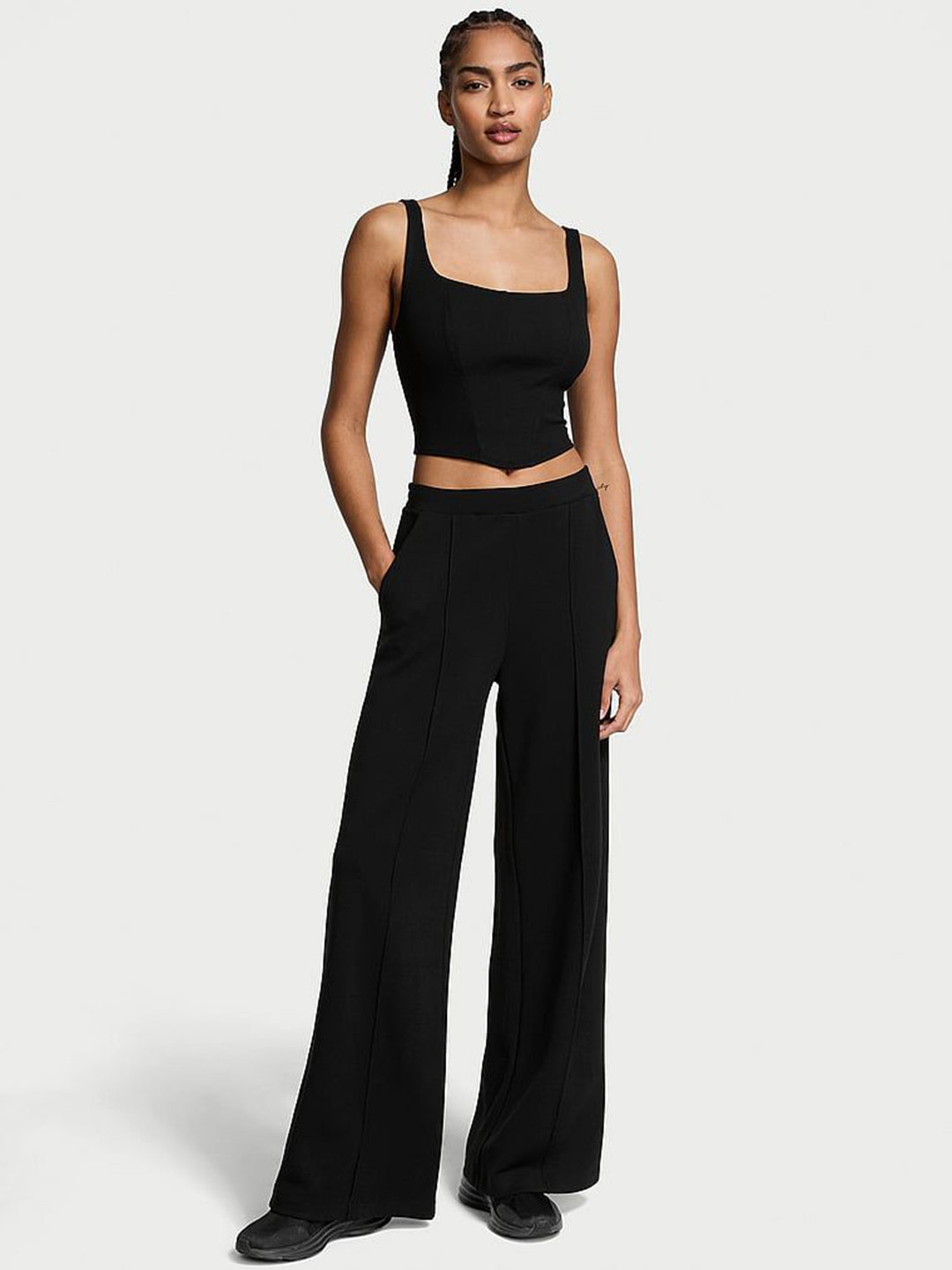 Victoria's Secret Women VSX Mid-Rise Loose Fit Wide-Leg Pant