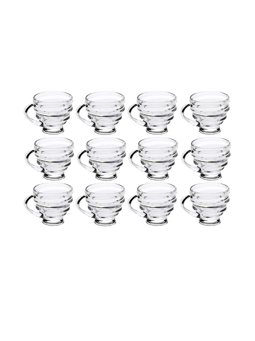 Somil Clear Glass Coffee & Tea Cup / Mug (150 Ml), Enjoy Your Drink in Style8.5 X 11 X 8 Cm, Pack of 12