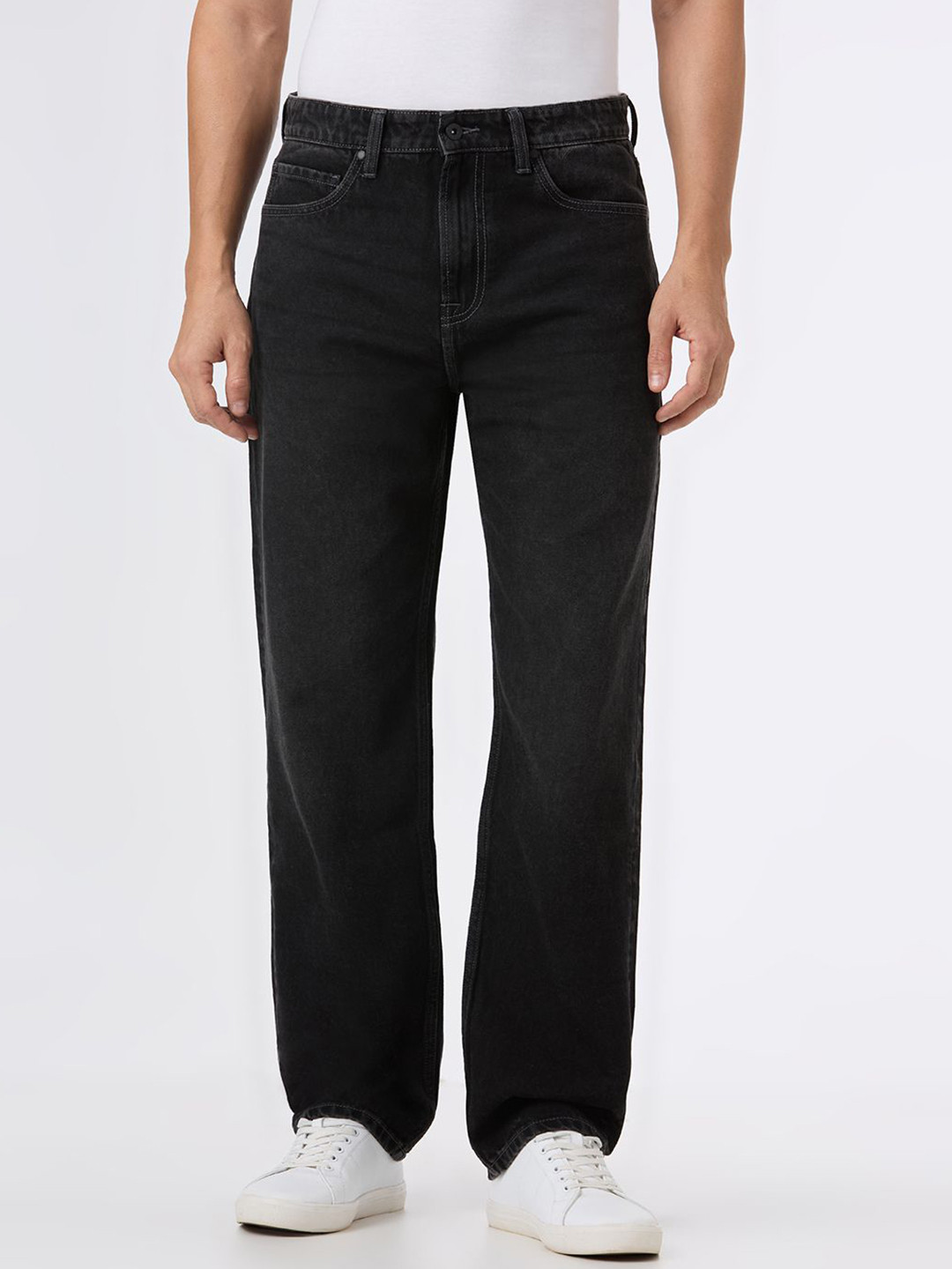 Pepe Jeans Men Cotton Baggy Fit Mid-Rise No Fade Clean Look  Jeans