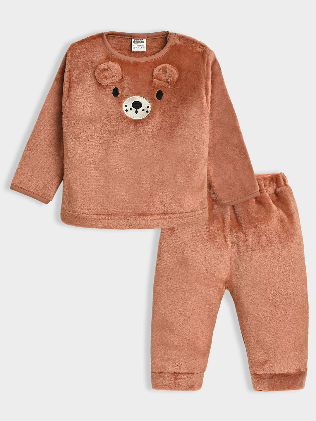 MiArcus Infants Full Sleeves Koala Face Design Sweatshirt & Pyjama Set