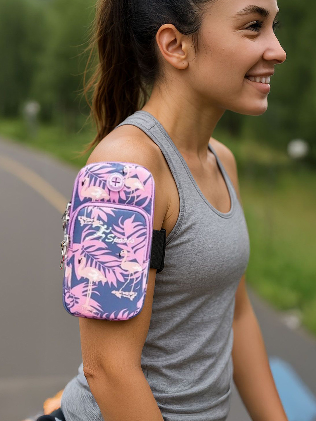 MOMISY Women Tropical Printed Arm Band Case