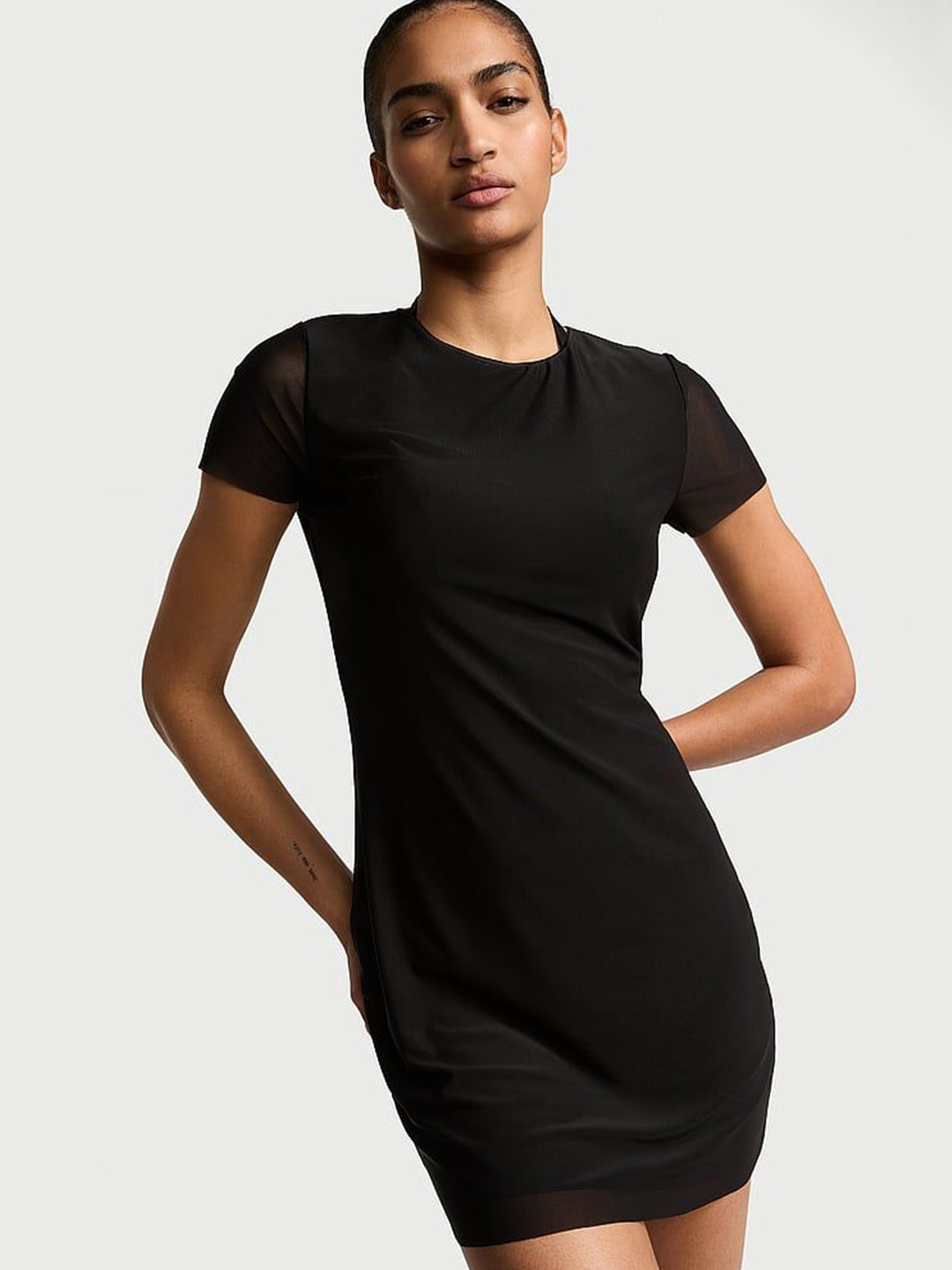 Victoria's Secret Beachwear Mesh Crew Neck Mini Cover Up Top