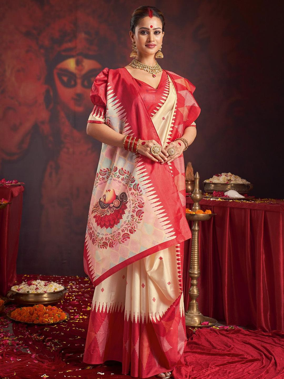 Mitera Women Ethnic Motifs Printed Garad Saree