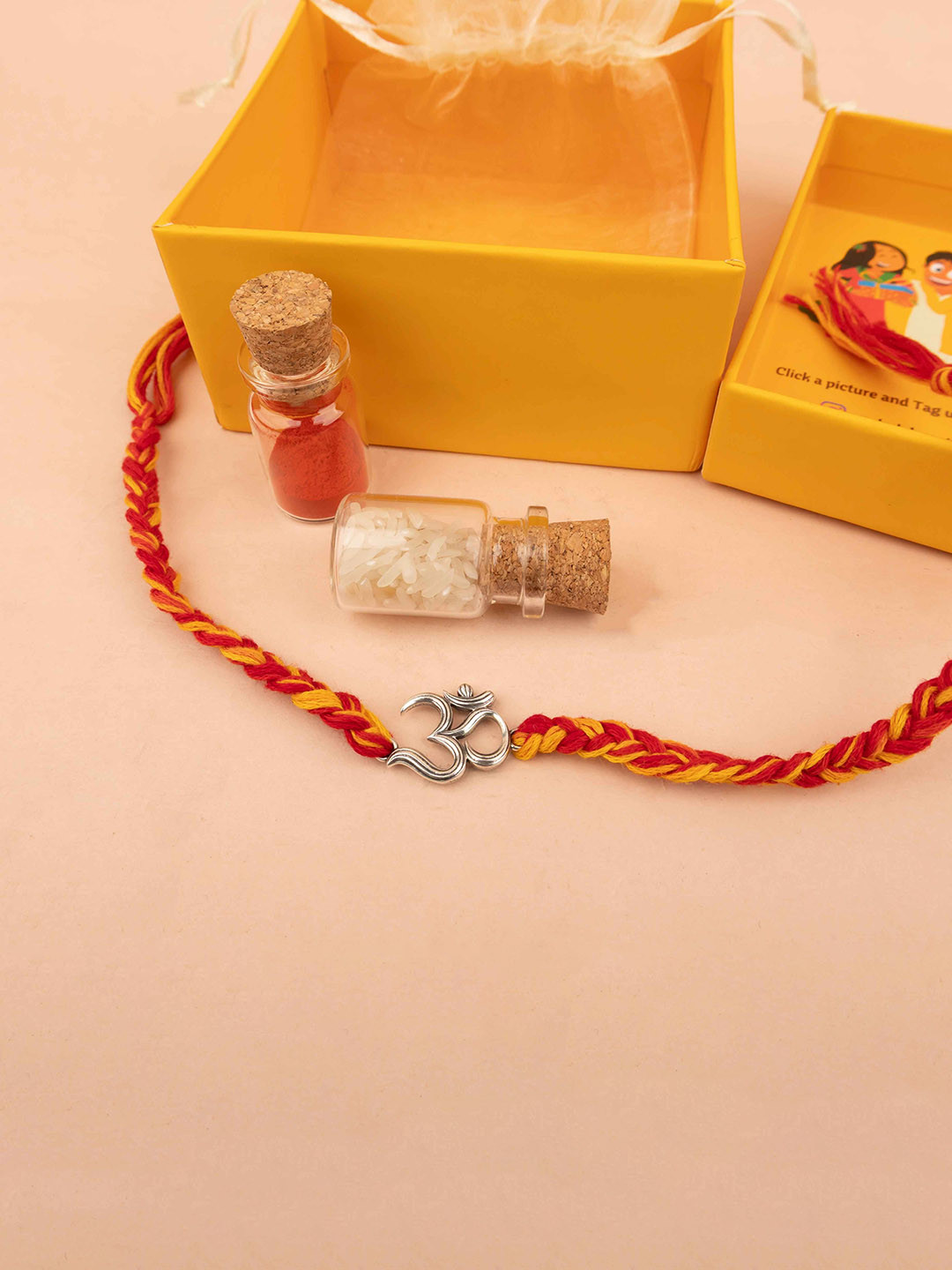 Shyle 925 Sterling Silver Om Shiva Sutra Thread Rakhi