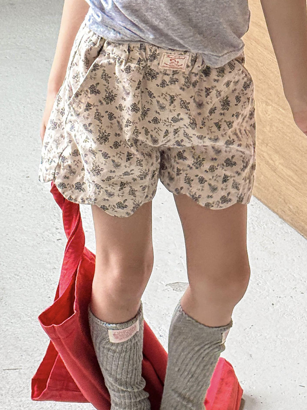 LULU & SKY Girls Floral Printed Loose Fit Scallop Hem Wide Shorts