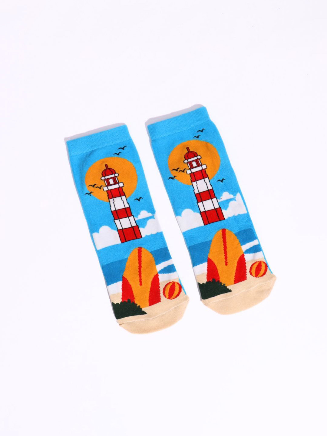 Thela Gaadi Unisex Printed Ankle-Length Socks
