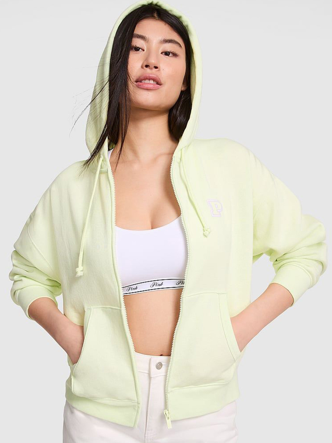 Victoria's Secret Women Front-Open Hooded Sweatshirt