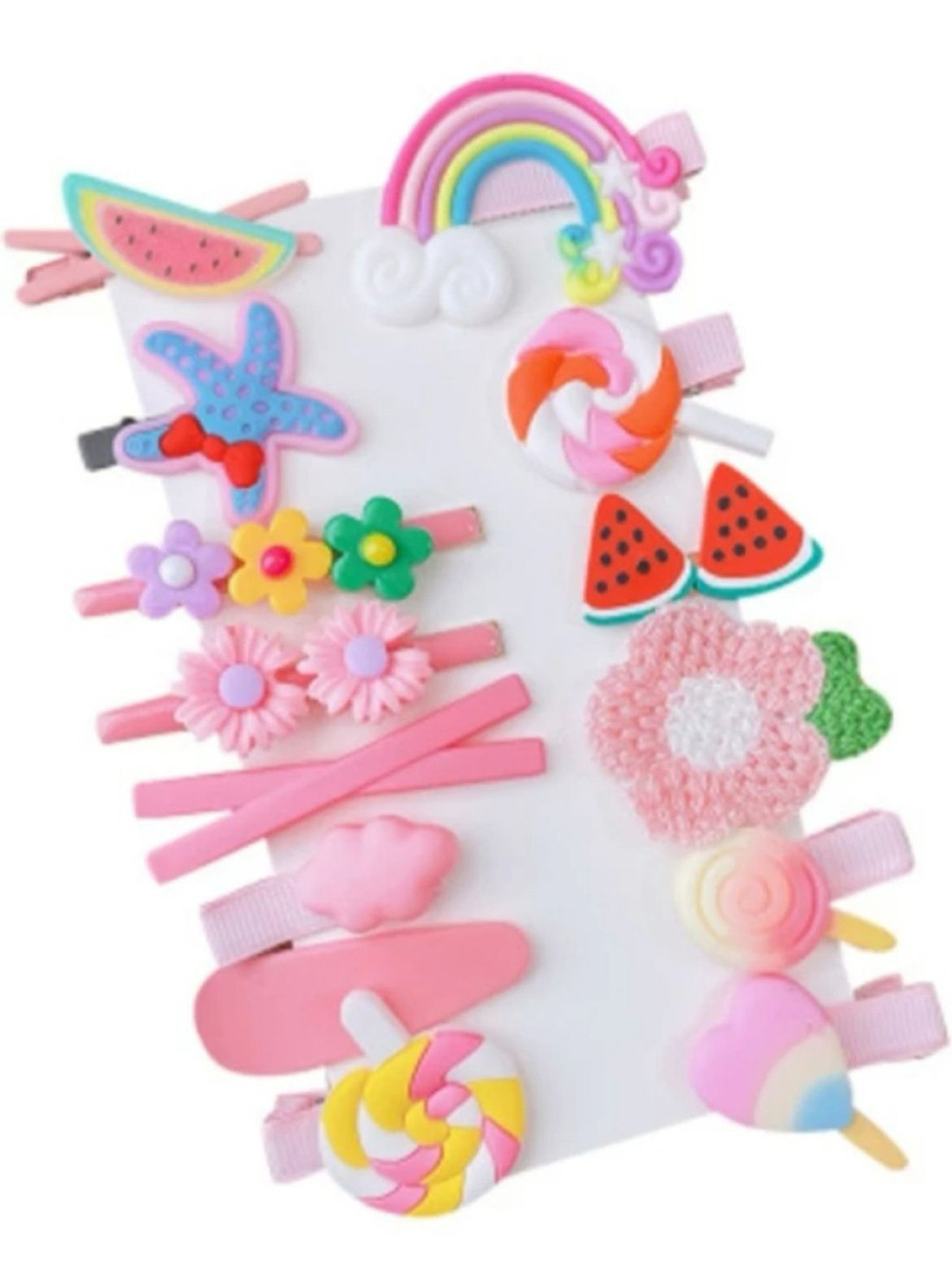 Radhya Accessories Women Rainbow Dream 14 Hair Clips Card