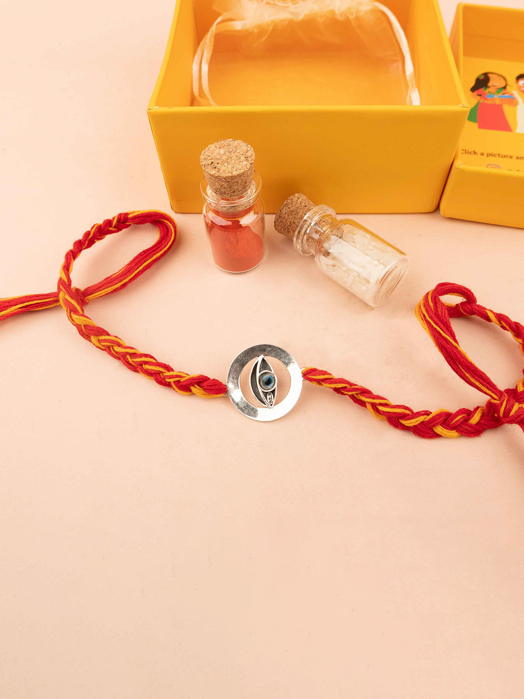 Shyle 925 Sterling Silver Shiva Trinetra Evil Eye Rakhi