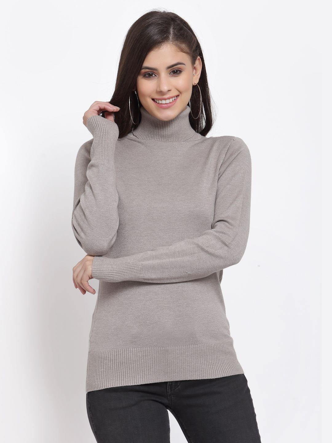 Mafadeny Women Turtle-Neck Knit Top