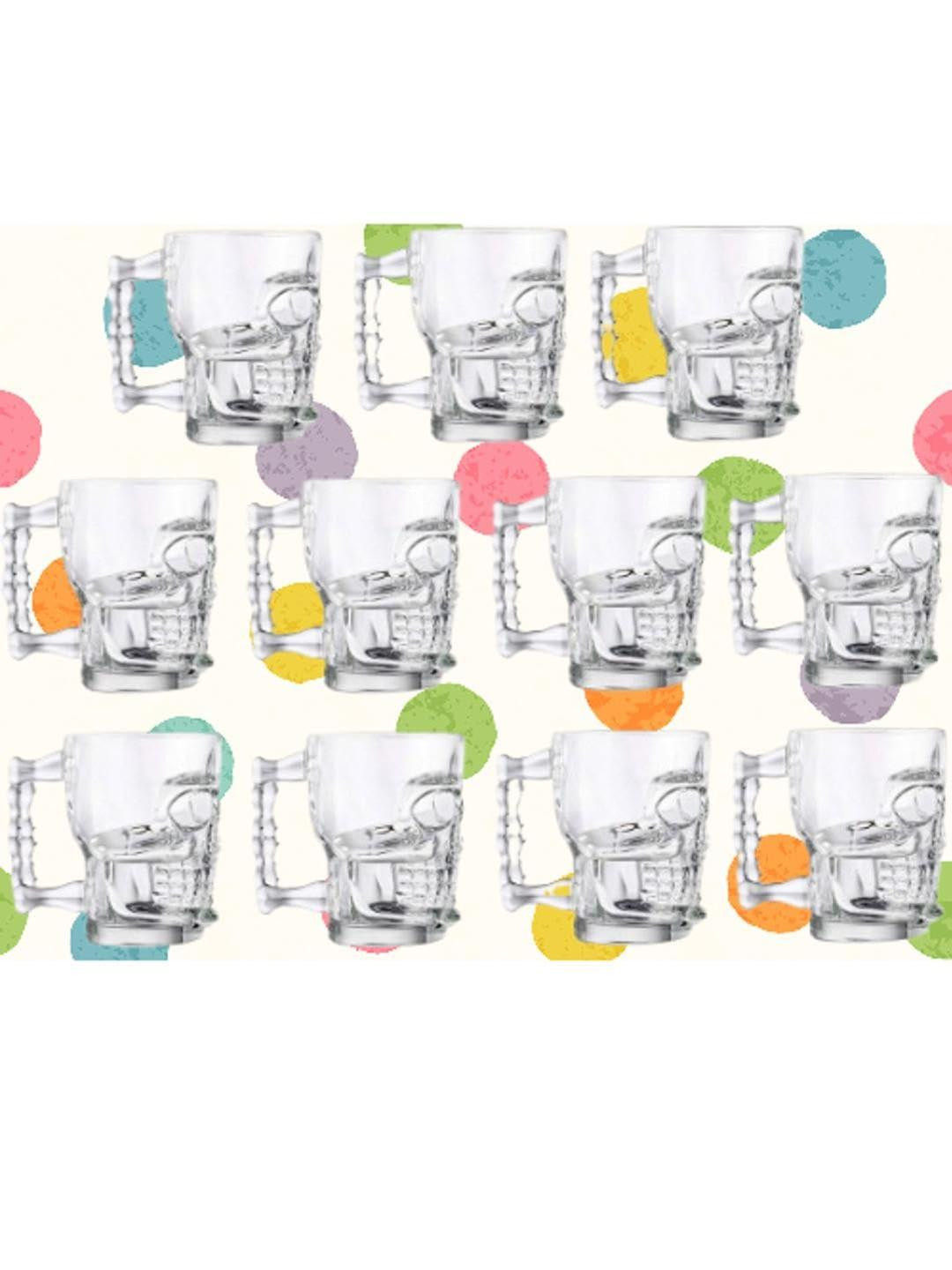 SOMIL Set of 11 Transparent Glass Mugs