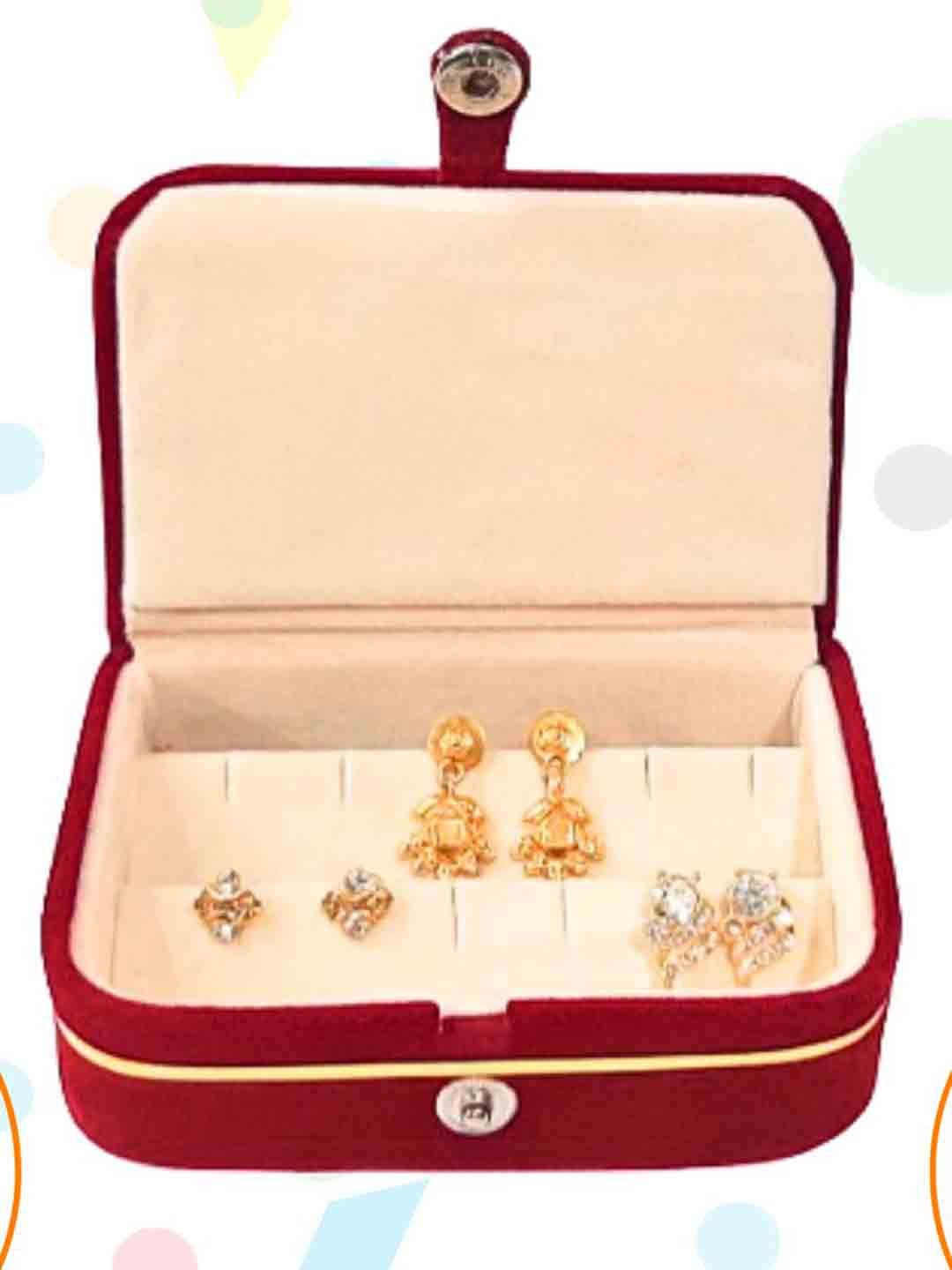 Ajabh Red Reusable Jewellery Organisers