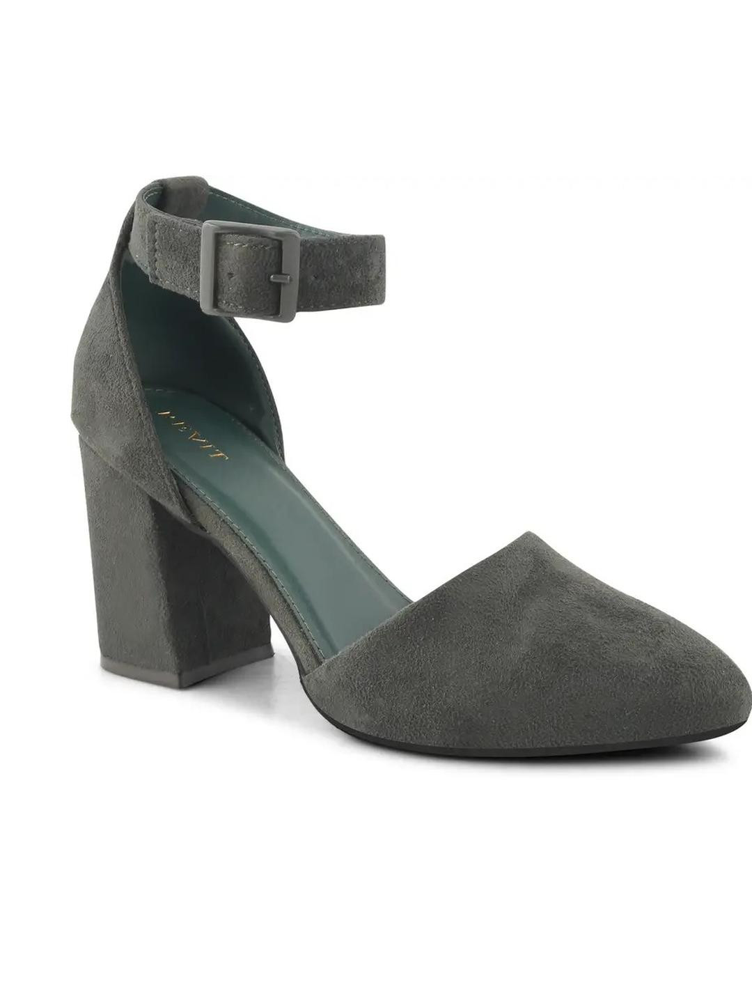 REVIT Women Grey Heel Pumps