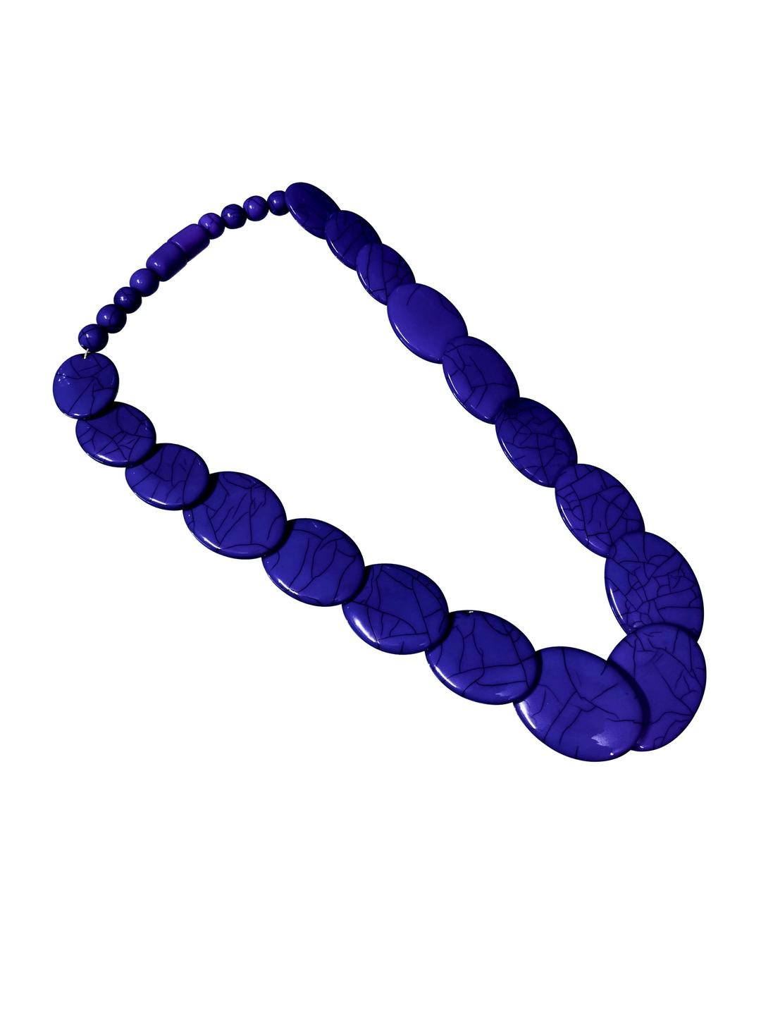 TAE Blue Brass Statement Necklace