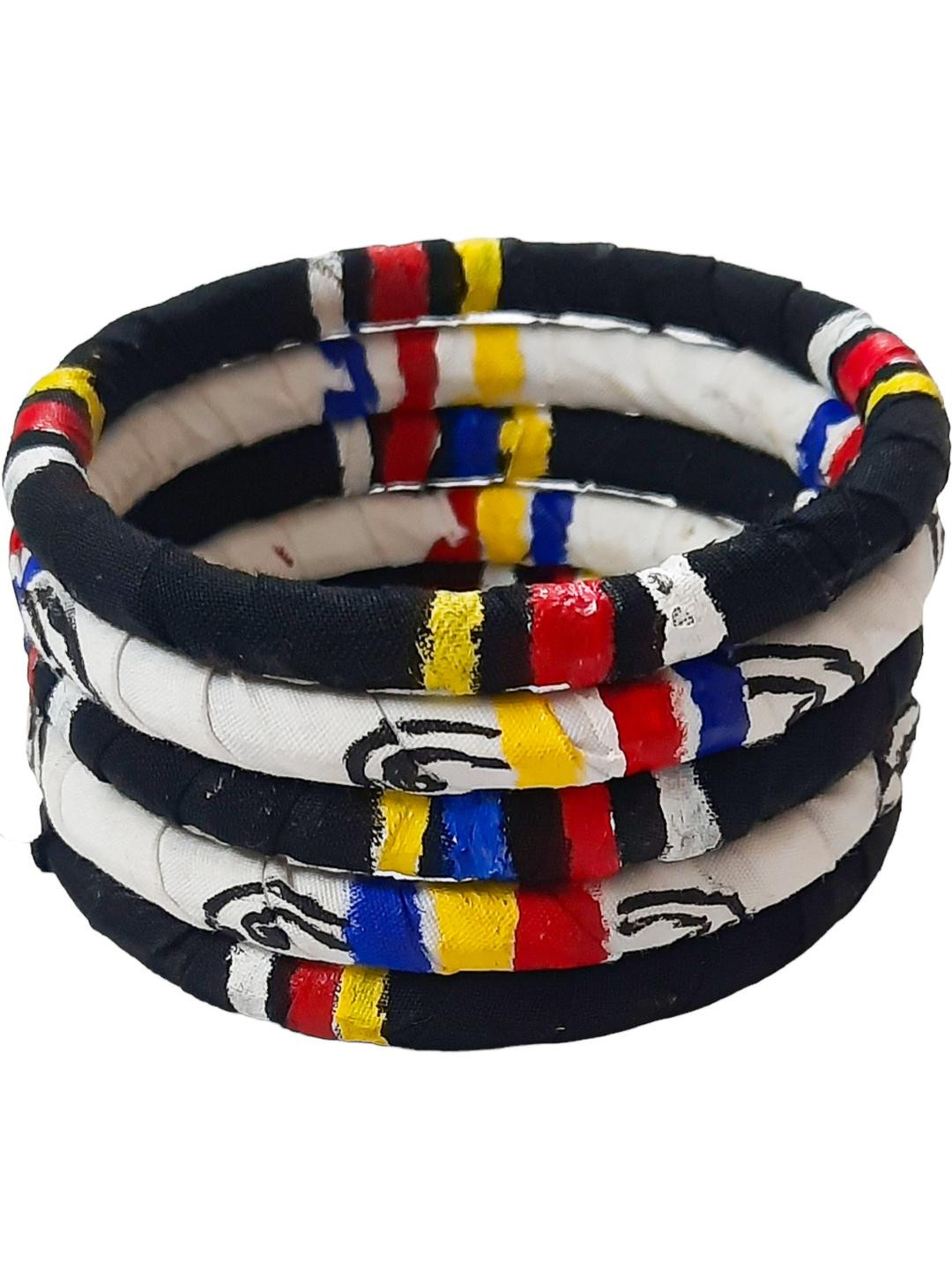 SOUNDARYA BOUTIQUE Pack Of 5 Handcrafted Boho Bangles Set