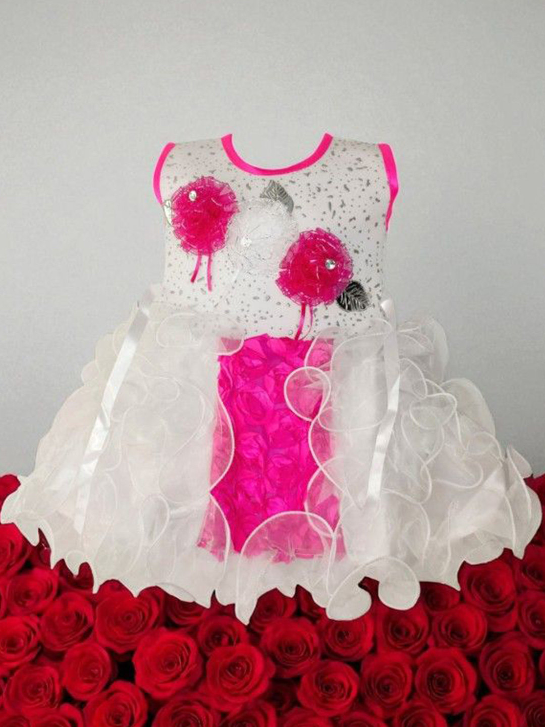 NEW GEN Girls Floral Fit & Flare Dress