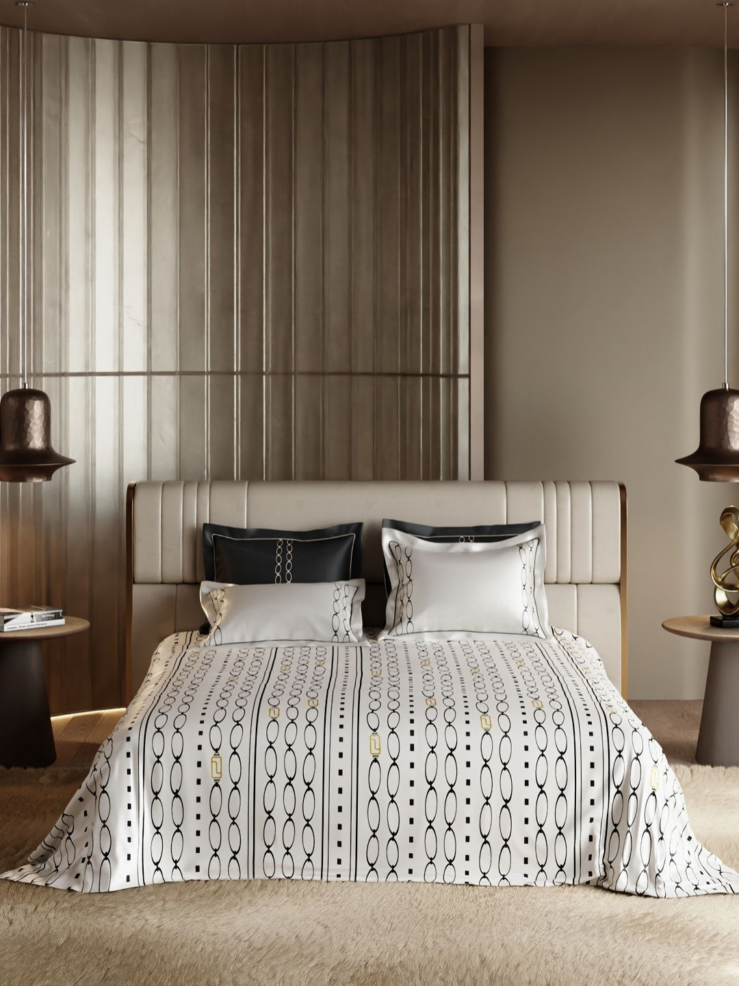 Stoa Paris Baroque 300TC Satin Paparazzi Chase Print Super King Bedsheet & 4 Pillow Cover